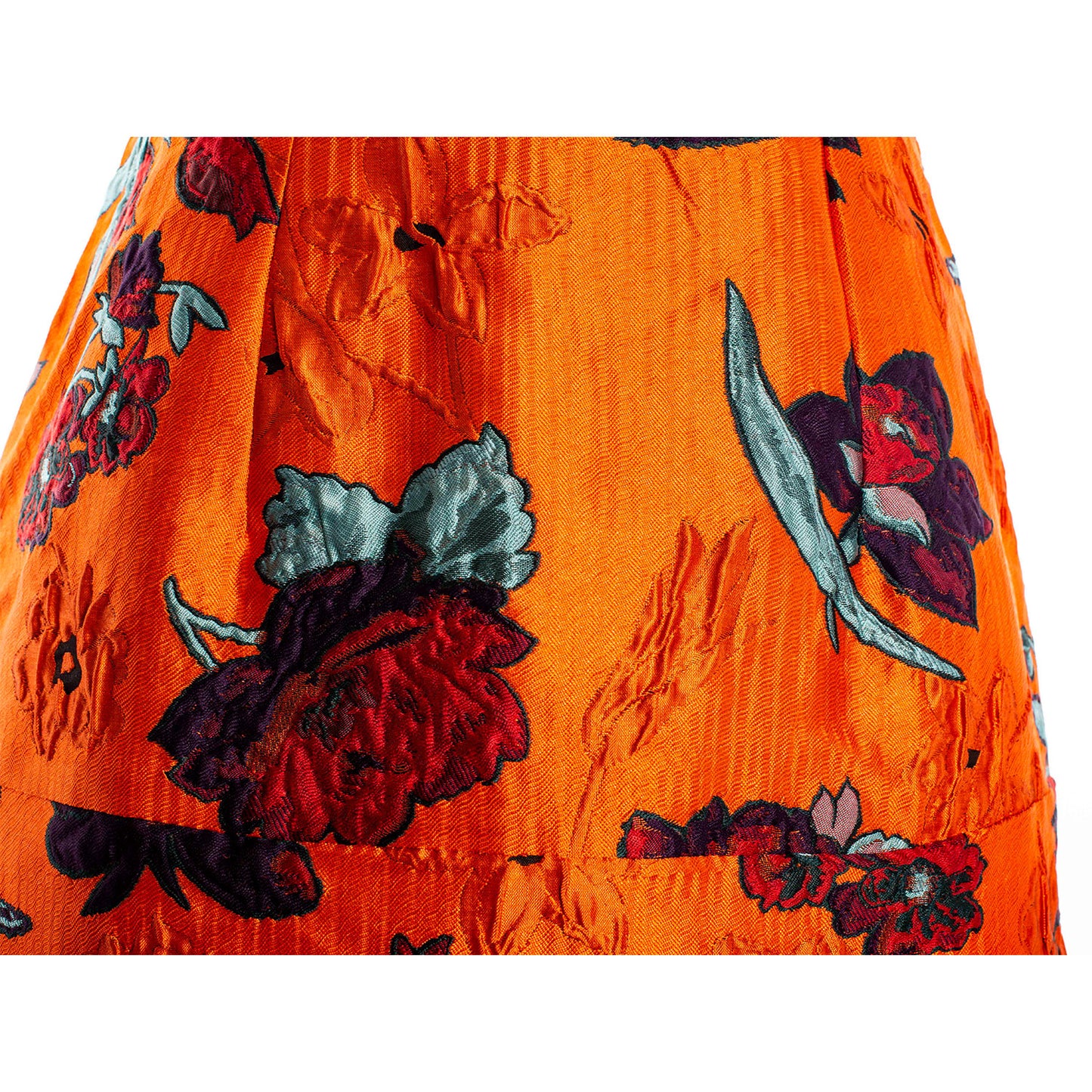 ORANGE BOAT NECK SHORT DRESS