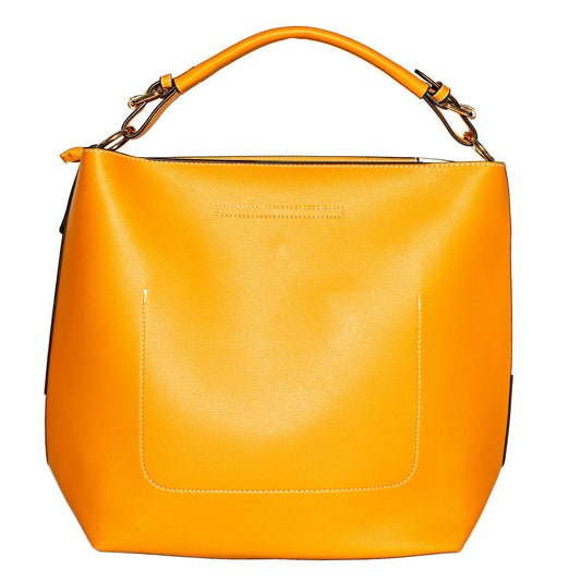 YELLOW TOTE HANDBAG WITH REMOVABLE PURSE  SHORT HANDLES