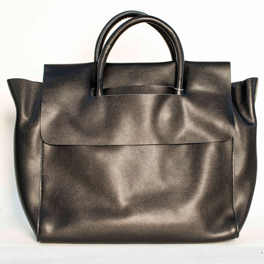 BLACK MODERN TOTE BAG