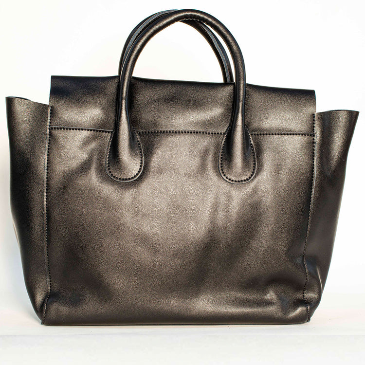 BLACK MODERN TOTE BAG