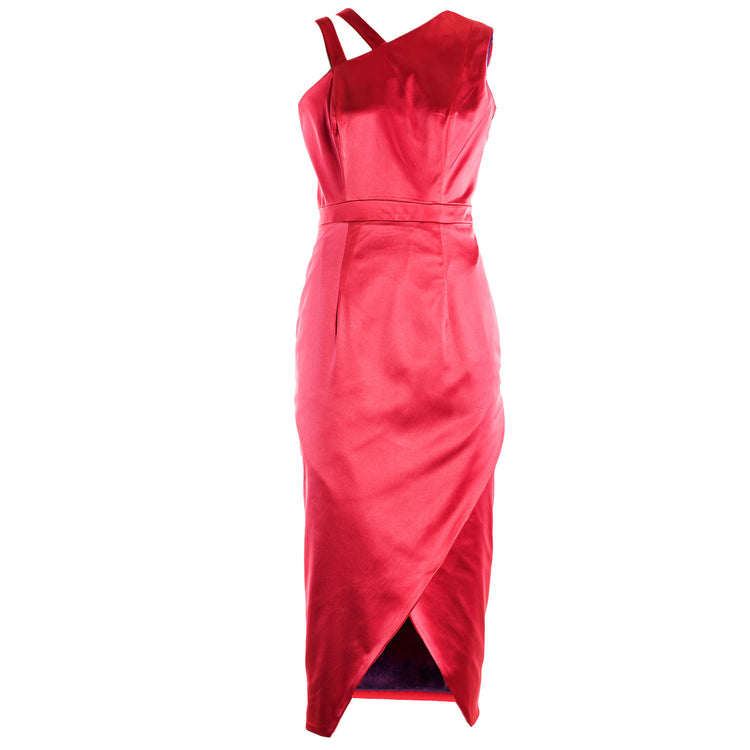 ONE SHOULDER DRESS, COLOUR PINK