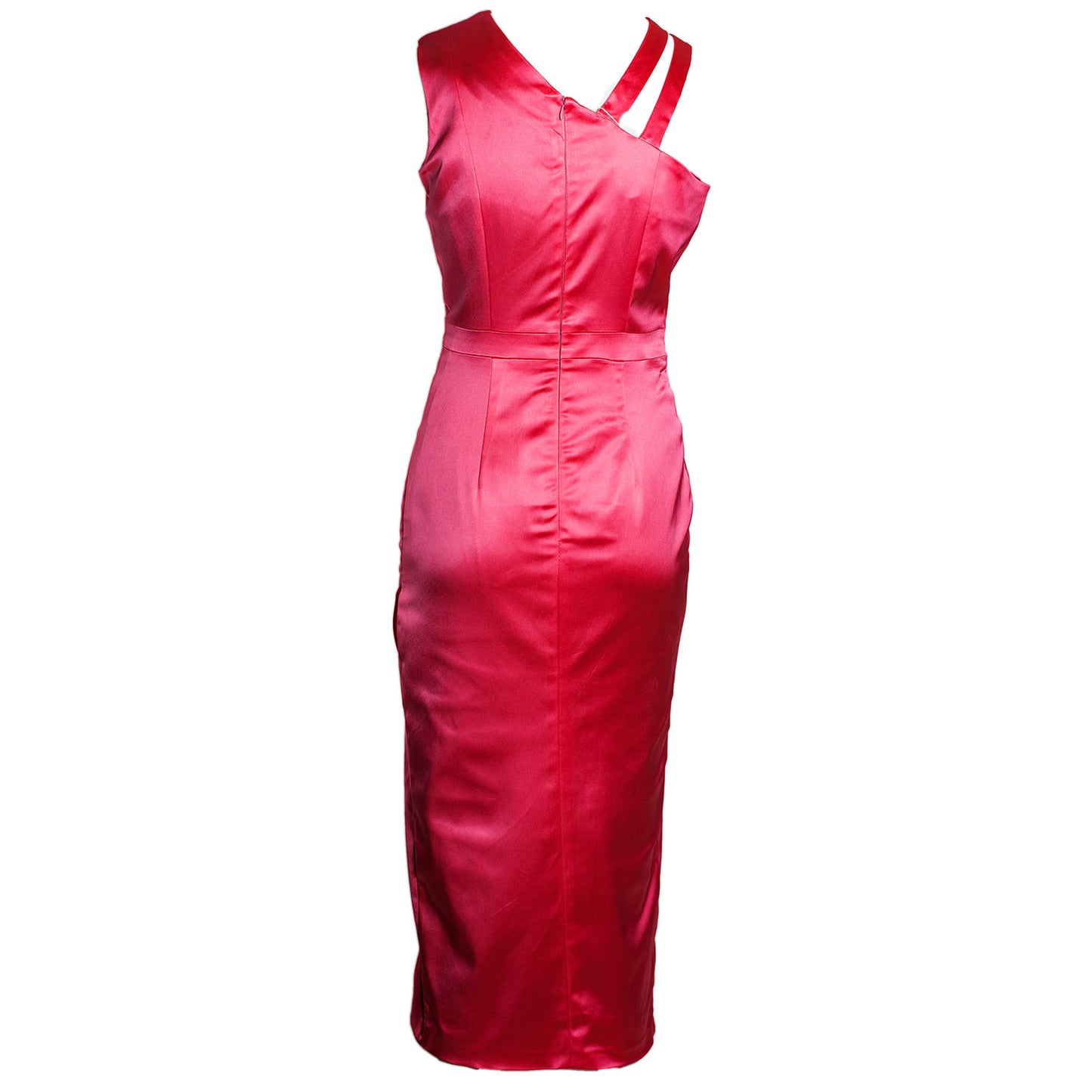 ONE SHOULDER DRESS, COLOUR PINK