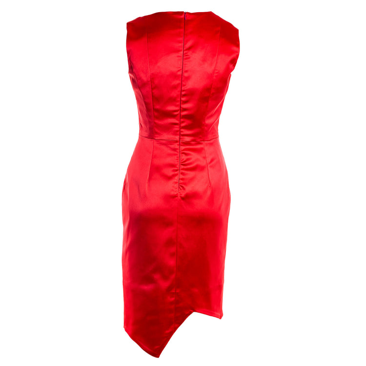 CORAL PINK GEOMETRIC DRESS