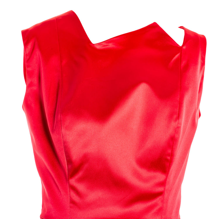 CORAL PINK GEOMETRIC DRESS