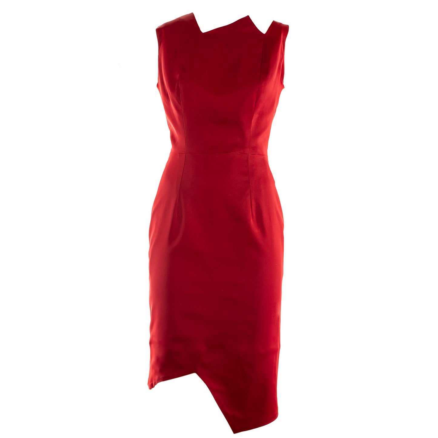 MAROON GEOMETRIC DRESS