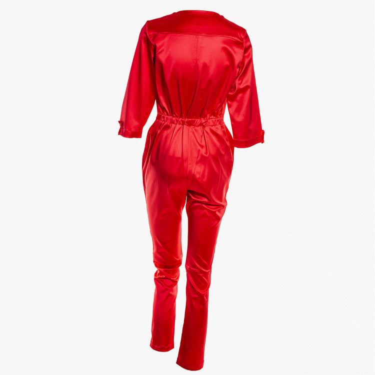 CORAL PINK LONG JUMPSUIT