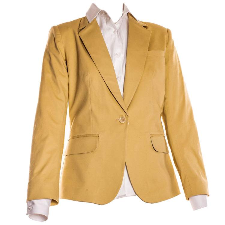 CREAM BLAZER WITH  WITHOUT LOGO