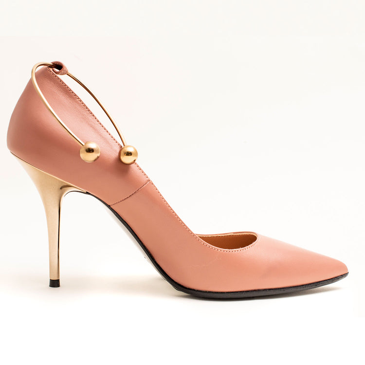 LADIES PUMPS HEELS, COLOR DUSTY PINK