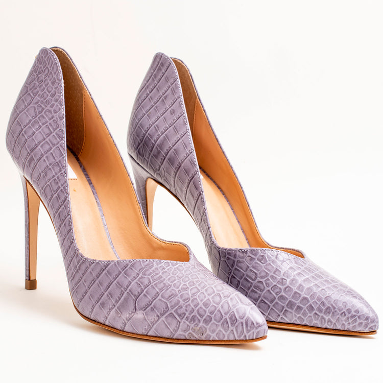 CROCO ROSA LADIES HEELS, COLOR LIGHT PURPLE