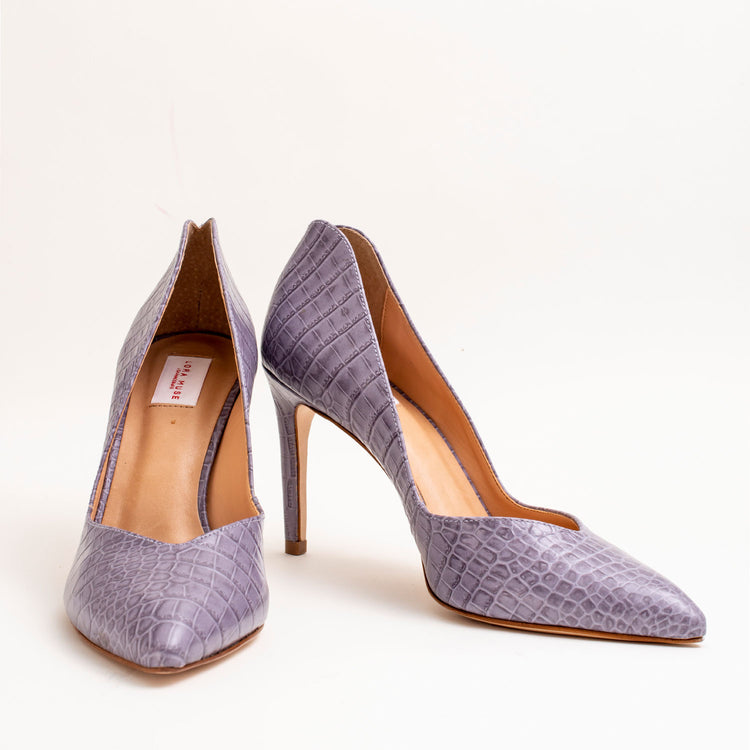 CROCO ROSA LADIES HEELS, COLOR LIGHT PURPLE